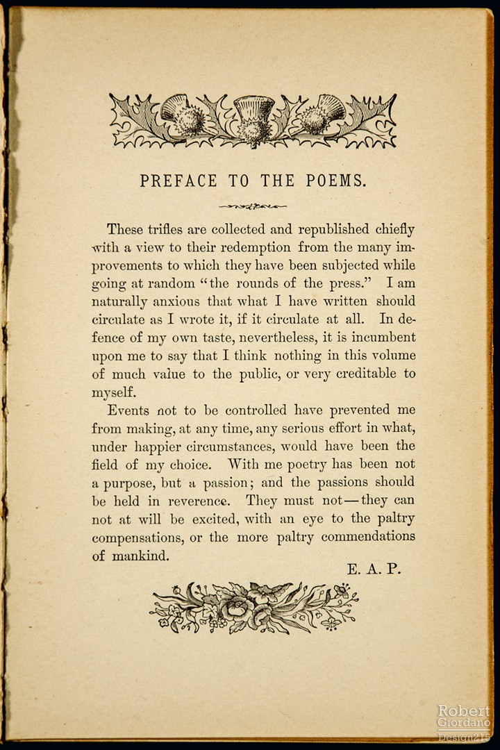 Preface by E.A.Poe