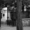 Poe grave from Fayette Street